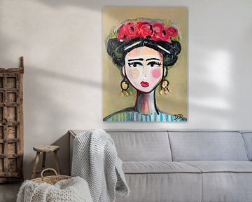 Frida with Roses - Frida by Danielle Ducheine