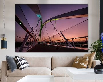 Blue Hour Bridge Orange van Marc Glaudemans