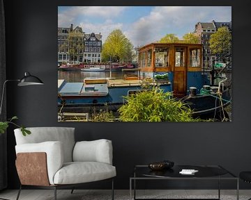 Houseboat Amstel Amsterdam by Peter Bartelings