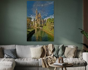 Kasteel van Assepoester in Magisch koninkrijk, Disney wereld, Orlando , Florida Daglicht uitzicht me