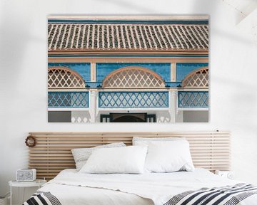 Kleurrijke daken en muren in Marrakech van Sophia Eerden