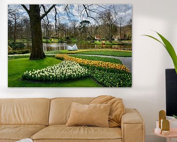 Beeld van bloeiende tulpen in de lente van Chi