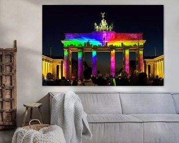 Berlijn: Brandenburger Tor in speciale verlichting