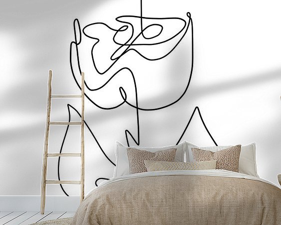 Voorbeeld van het werk in een kamer