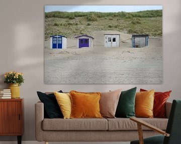 Strandhuisjes op Texel van Folkert Jan Wijnstra