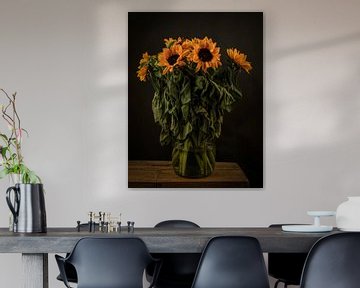 Modernes Stillleben Blumen in einer Vase &quot;Die Sonnenblumen&quot;