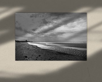 Strand in schwarz und weiß von DroomGans
