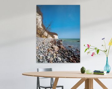 Chalk cliffs on the coast of the Baltic Sea on the island of Rügen