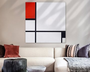 Komposition Nr. I, mit Rot und Schwarz, Piet Mondrian
