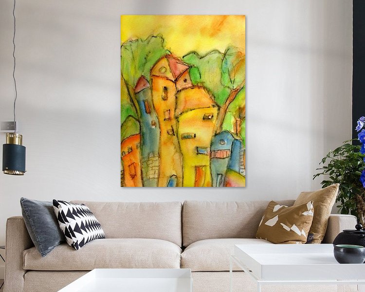 Voorbeeld van het werk in een kamer