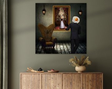 The visit of René Magritte van Gisela - Art for you