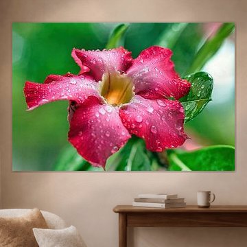 Wüstenrose im Regen