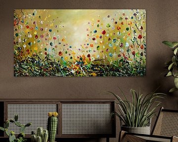 Bunte Blumen von Gena Theheartofart