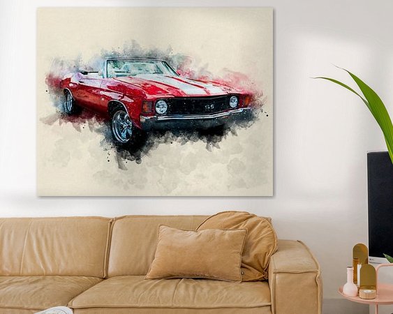 Voorbeeld van het werk in een kamer