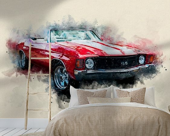 Voorbeeld van het werk in een kamer