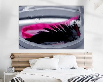 Abstract pink feather * Abstract roze van Amanda O.