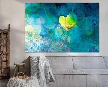 Find the blue flower;