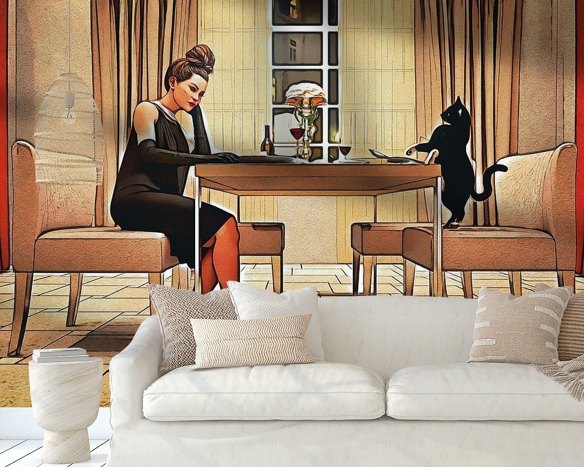 Voorbeeld van het werk in een kamer