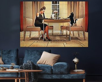Tafel voor twee, een stripfiguur van Arjen Roos