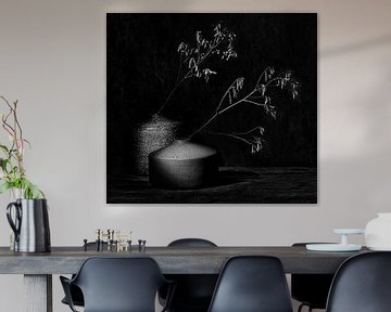 Black velvet.Minimalist still life in B&W