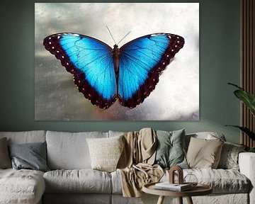 Blauwe Morpho vlinder van Christian Mueller