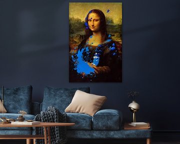 Mona Lisa sprüht zurück! blaue Ausgabe von Art for you made by me