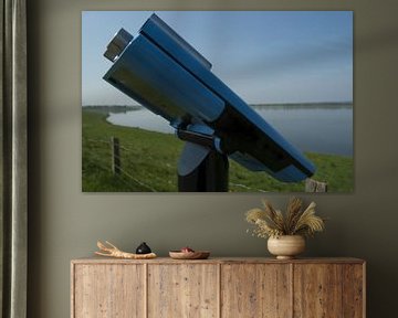 Telescoop bij een meer van Norbert Sülzner