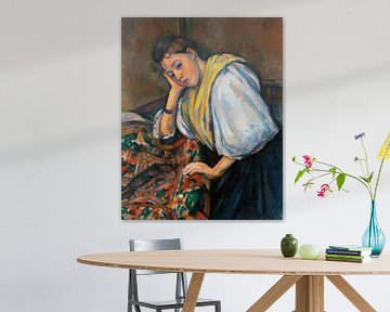 Jonge Italiaanse vrouw aan een tafel, Paul Cézanne (ca. 1895–1900) van Atelier Liesjes