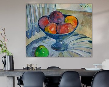 Paul Gauguin, Coupe de fruits sur une chaise de jardin (vers 1890) sur Atelier Liesjes