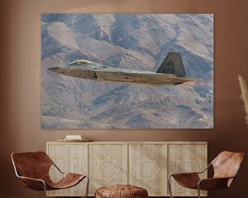 Take-off U.S. Air Force Lockheed Martin F-22 Raptor. van Jaap van den Berg