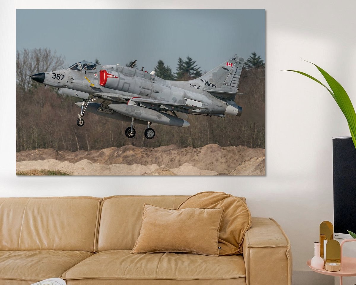 Voorbeeld van het werk in een kamer