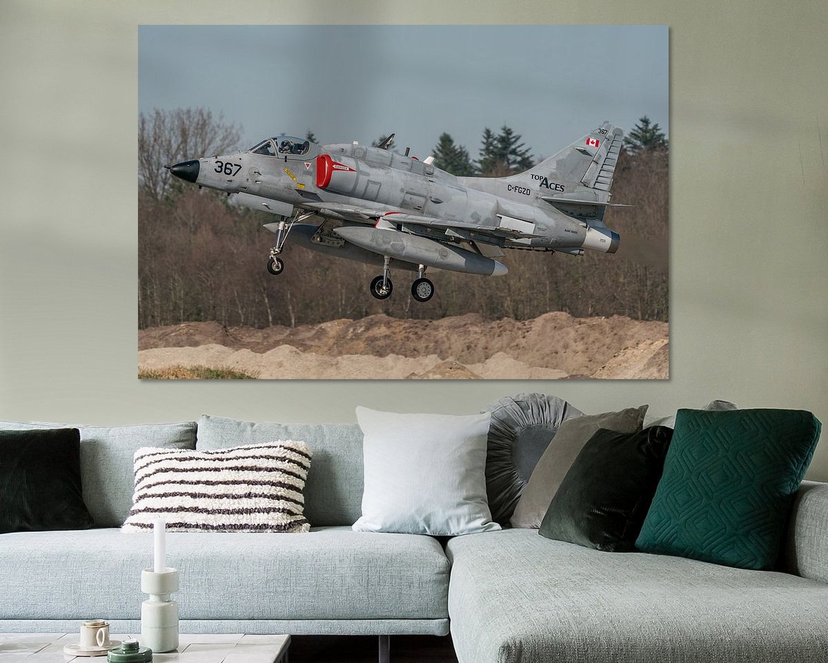Voorbeeld van het werk in een kamer