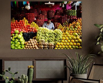 Obstverkäufer in Südindien von Marvin de Kievit
