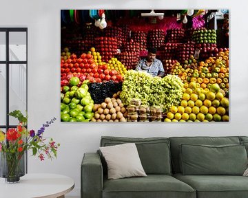 Fruitverkoper in Zuid-India van Marvin de Kievit