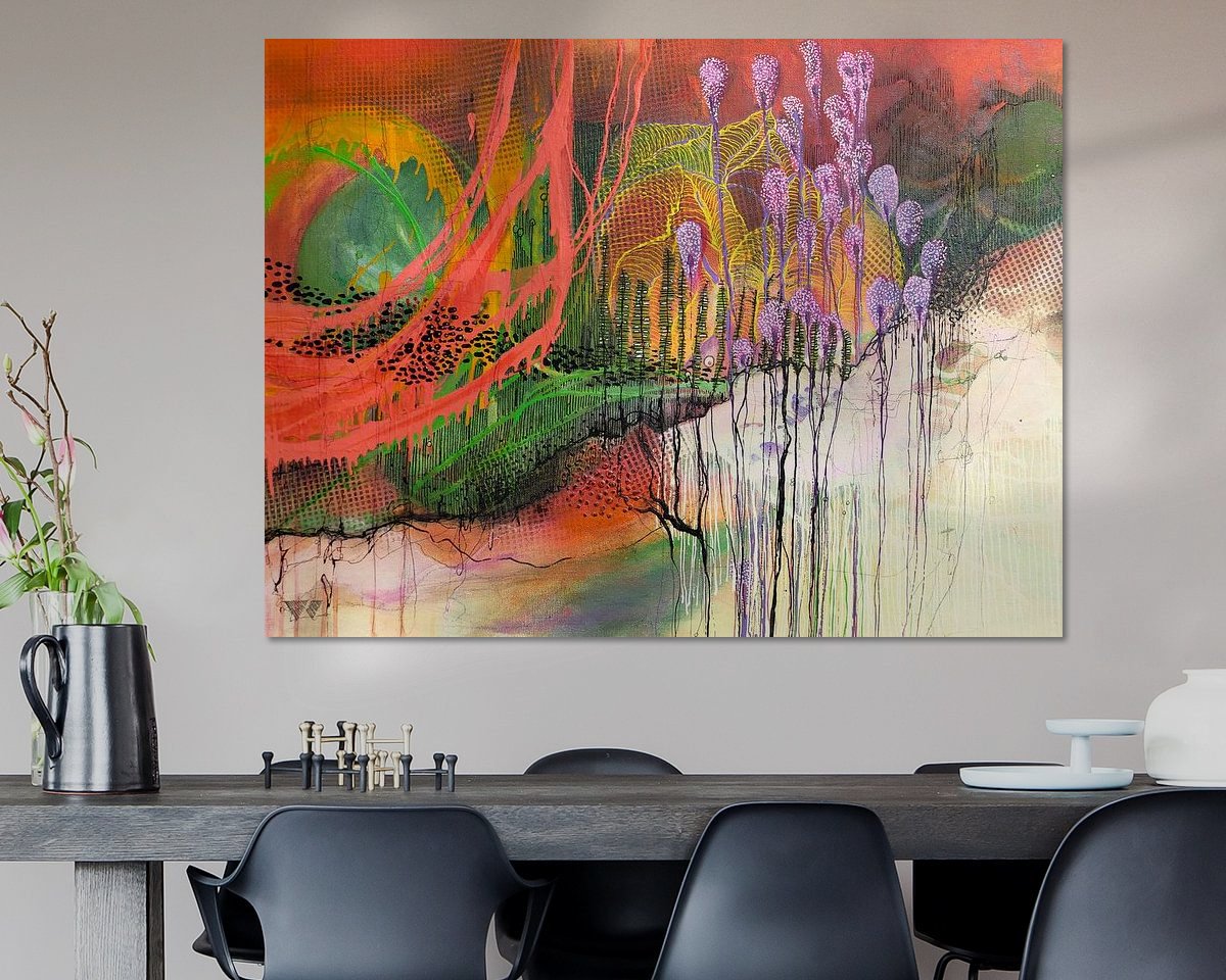 Voorbeeld van het werk in een kamer