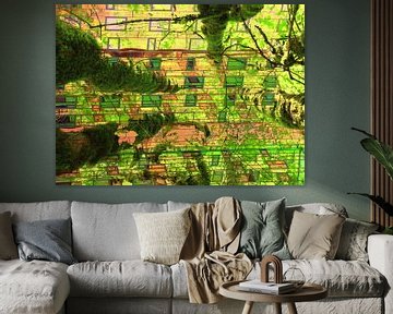 Urban jungle collage kunst van Bobsphotography