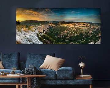 A panorama of the Gorges du Verdon by Damien Franscoise