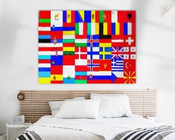 Europese vlaggen impressionistisch