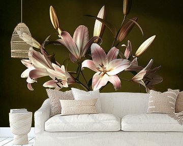 Flowers Still Life Vintage Lilies by Petri Vermunt