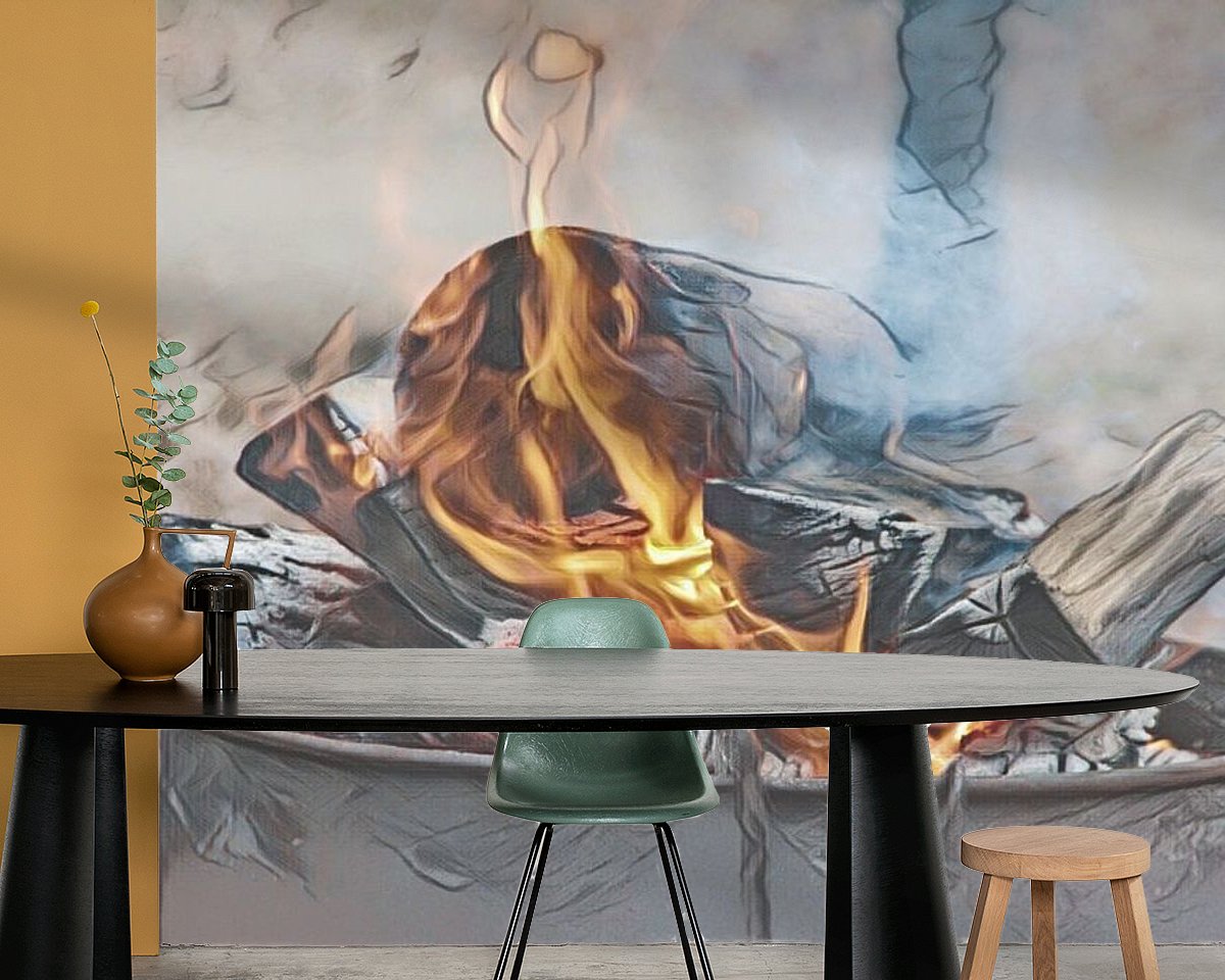 Voorbeeld van het werk in een kamer
