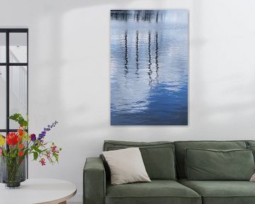 Harbour reflections in the water near Elburg, The Netherlands by Christa Stroo photography