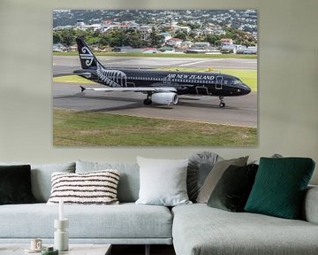 Air New Zealand Airbus A320 bij Wellington Airport. van Jaap van den Berg