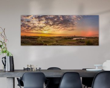 phare coucher de soleil grand panorama sur Texel360Fotografie Richard Heerschap