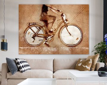 Fietsen Fietssport kunst #fietsen #sport #fietsen van JBJart Justyna Jaszke