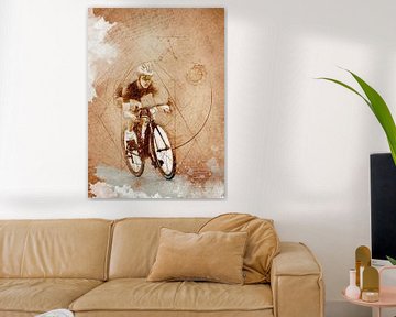 Fietsen Fietssport kunst #fietsen #sport #fietsen van JBJart Justyna Jaszke