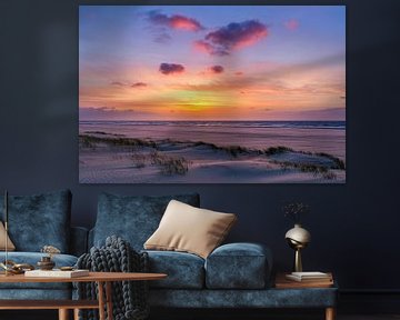 Coucher de soleil sur Vlieland sur Henk Meijer Photography