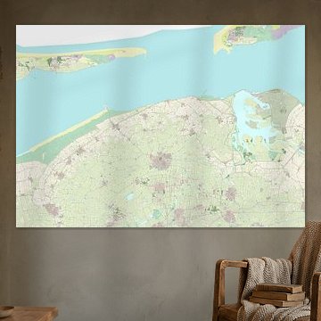 Map of Noardeast-Fryslân