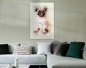 Pug Dog by Pictura Designs