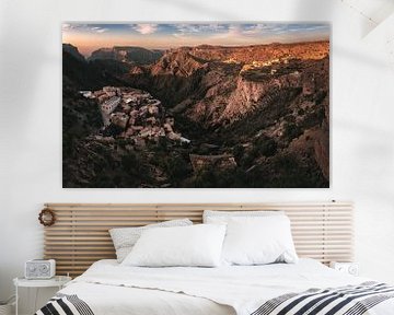 Jebel Akhdar Canyon Panorama in Oman van Jean Claude Castor