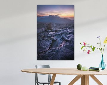 Massif montagneux du Jebel Shams dans la dernière lumière sur Jean Claude Castor